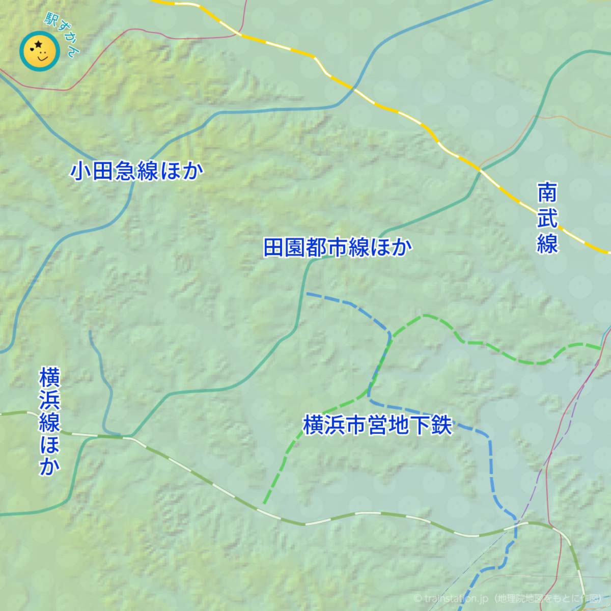 東京圏西部の鉄道路線図マップ