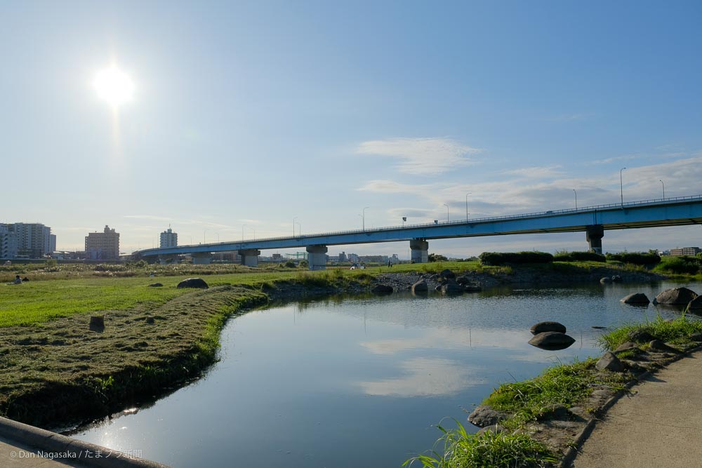 兵庫島公園と太陽と高速道路