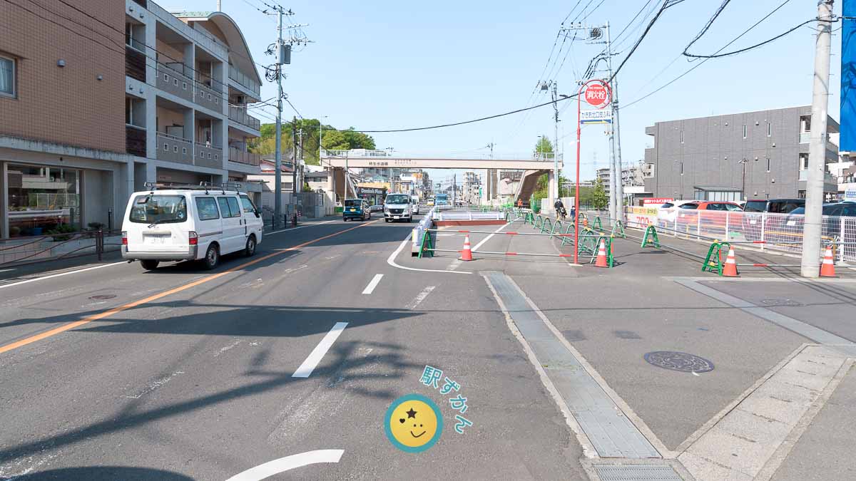 柿生駅付近の津久井道