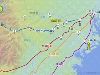 川崎市を通る六街道マップ