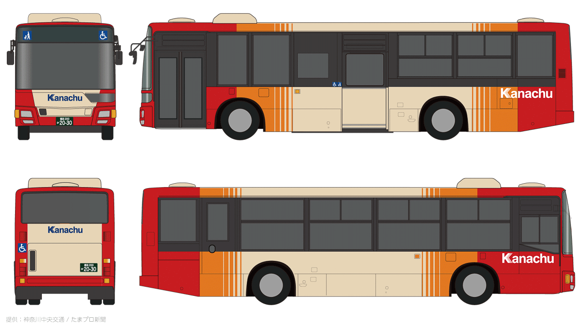 神奈川中央交通 路線バスのカラーデザイン