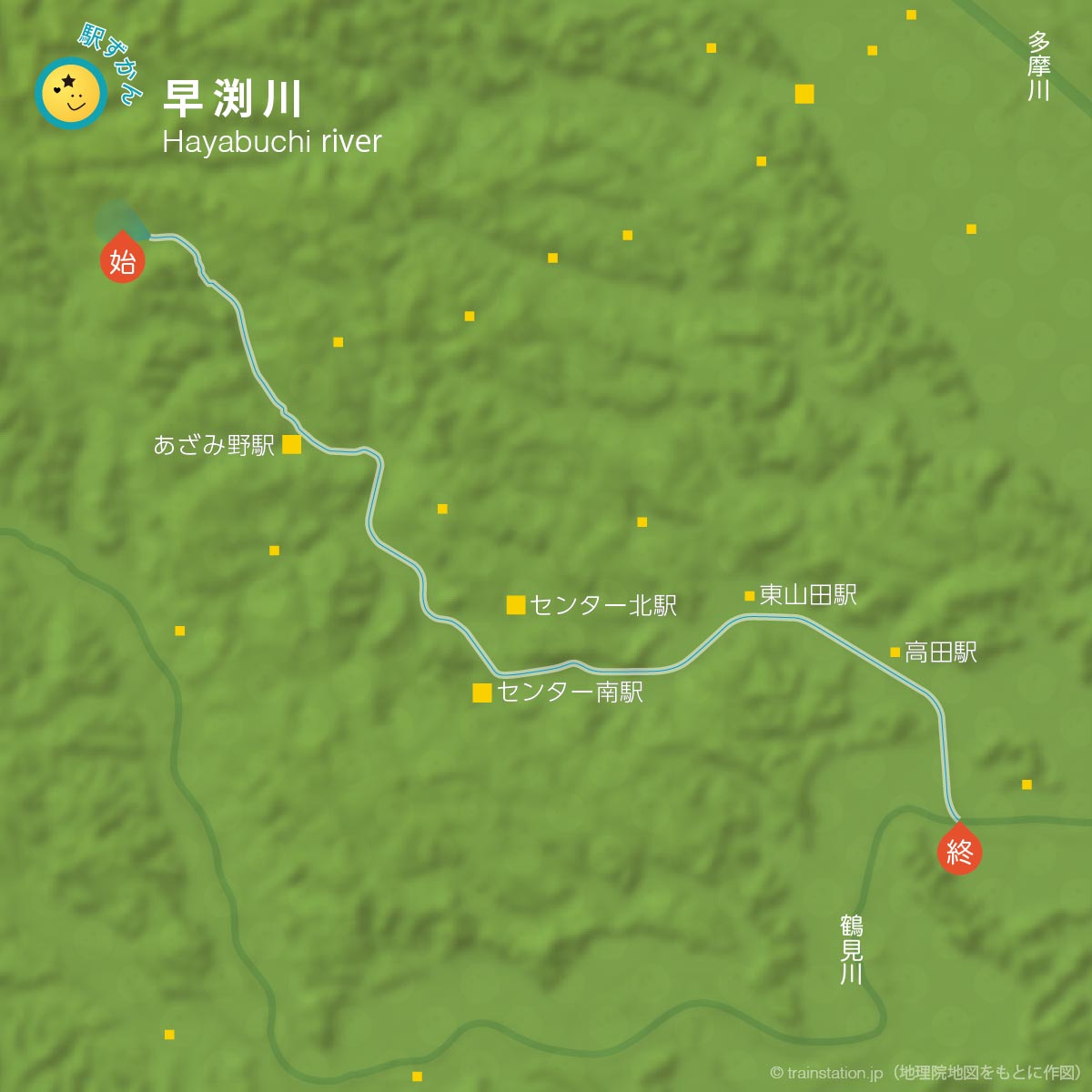 早渕川の地図