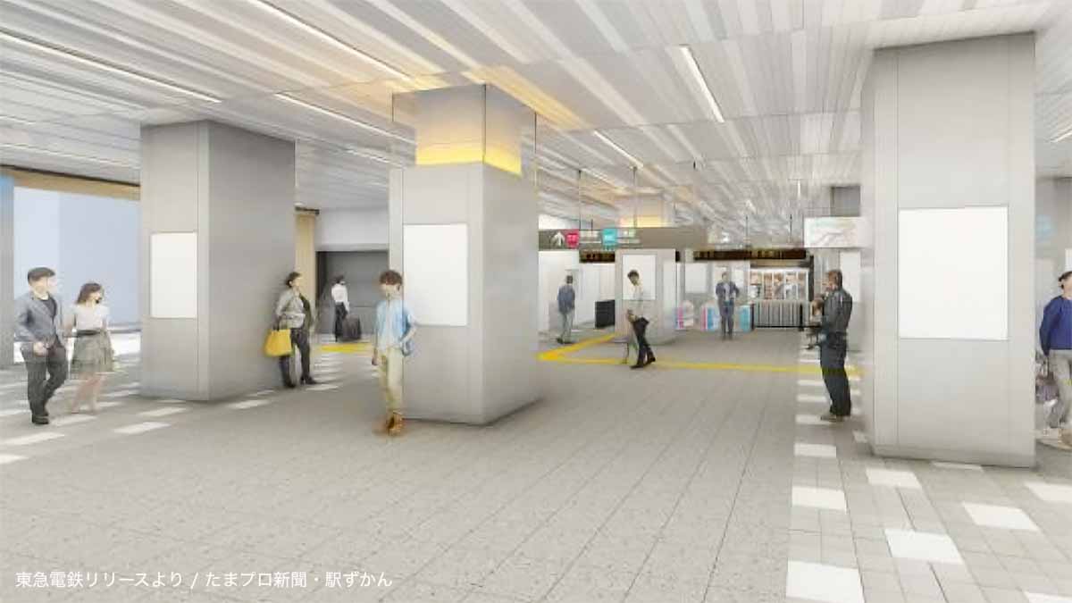 新丸子駅リニューアル構内イメージ