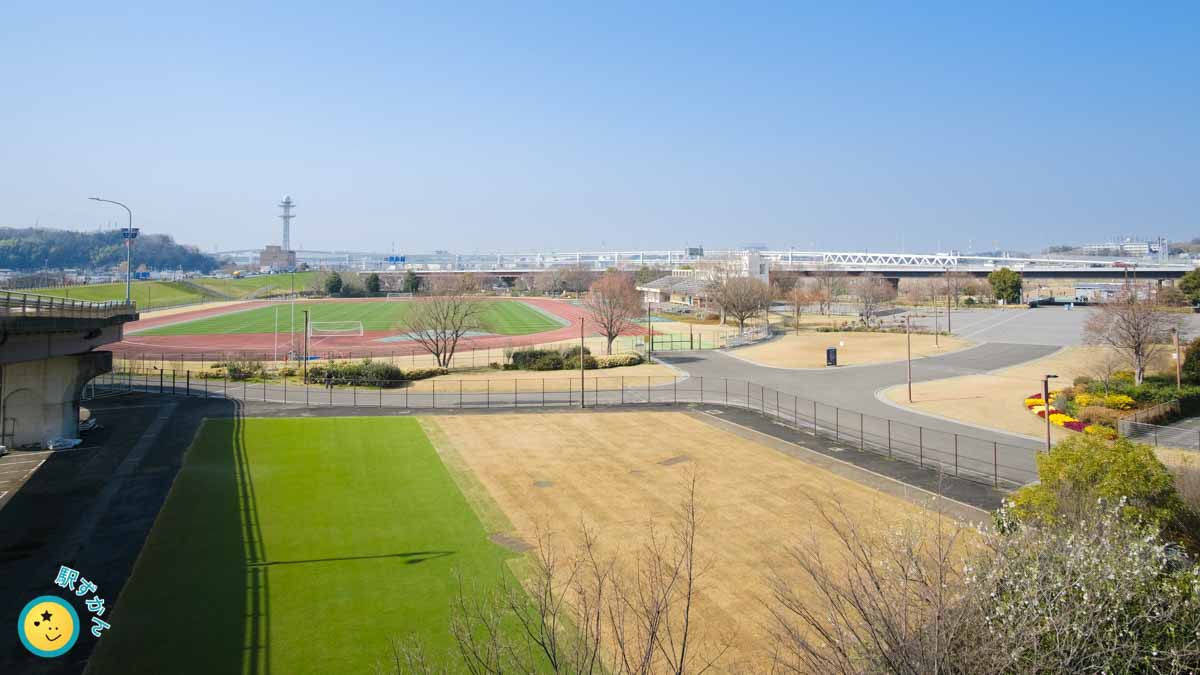 鶴見川の遊水池のある公園