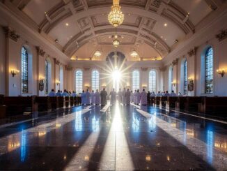 ヒポクラテスの誓いを行う医師たち