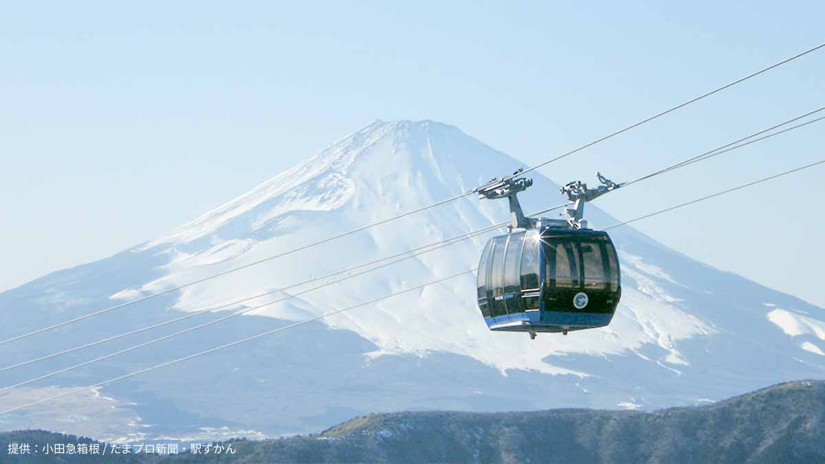 箱根ロープウェイと富士山