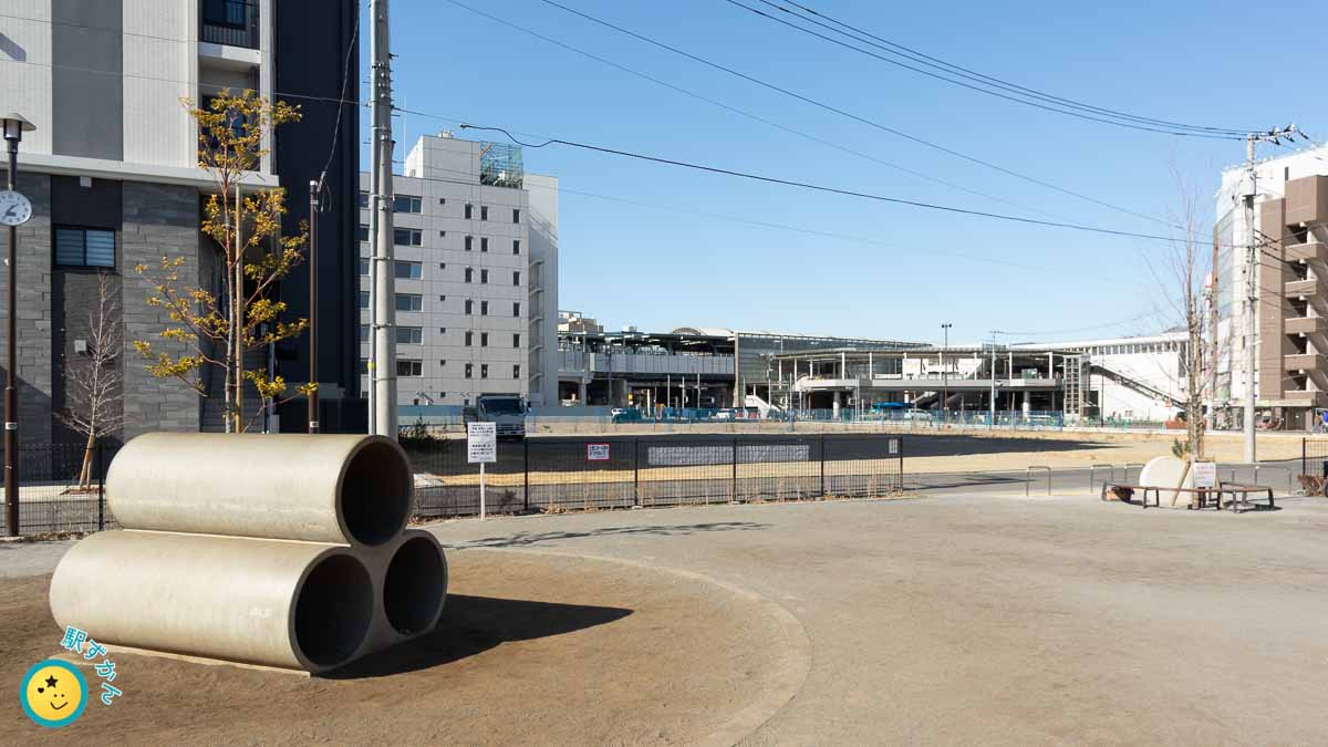 登戸駅生田緑地口と登戸３号街区公園