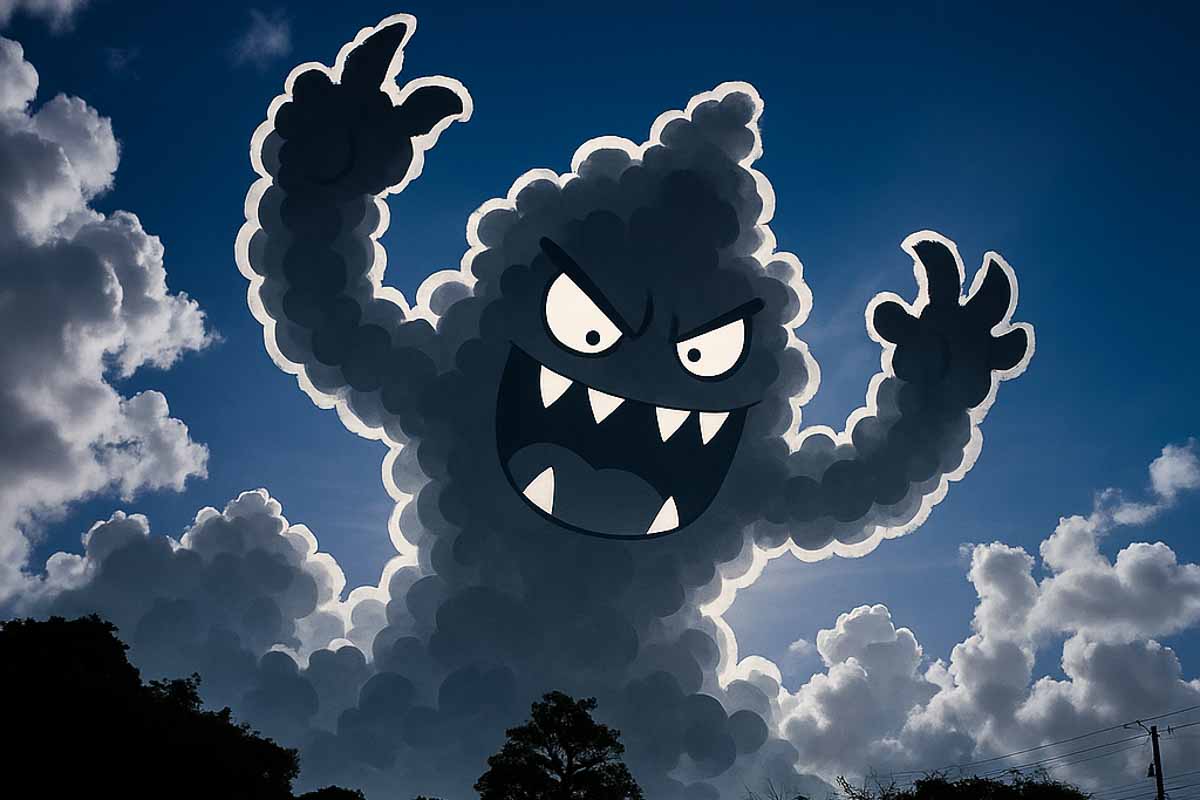 生成AIによる雲モンスター