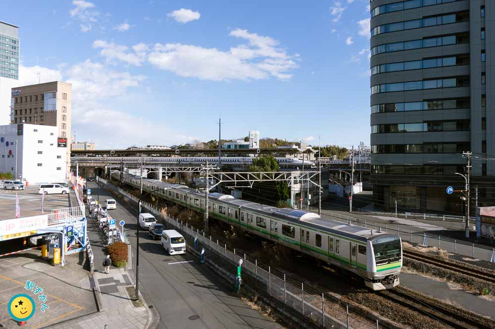 JR横浜線と東海道新幹線