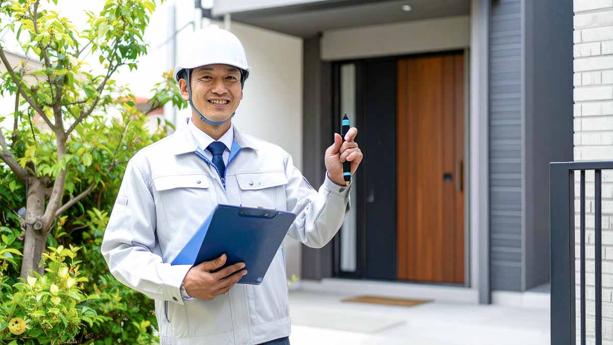住宅点検業者の人