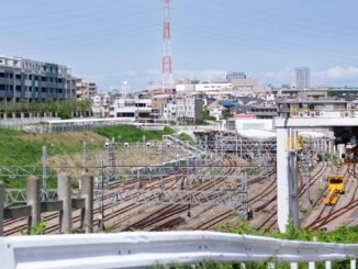 田園都市線 梶が谷駅と梶が谷車庫