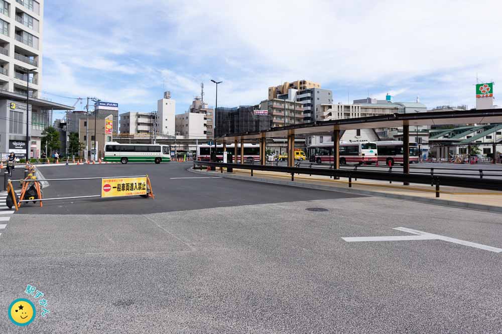 再開発工事中の北口ロータリー