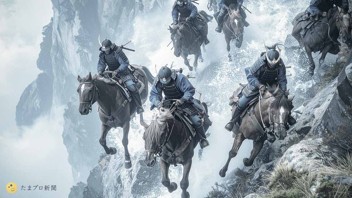 鵯越えの逆落とし