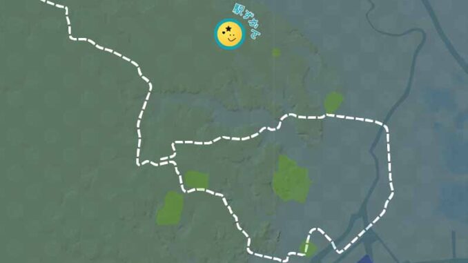 首都圏の路線図クイズ第18問:都心を「6」の字