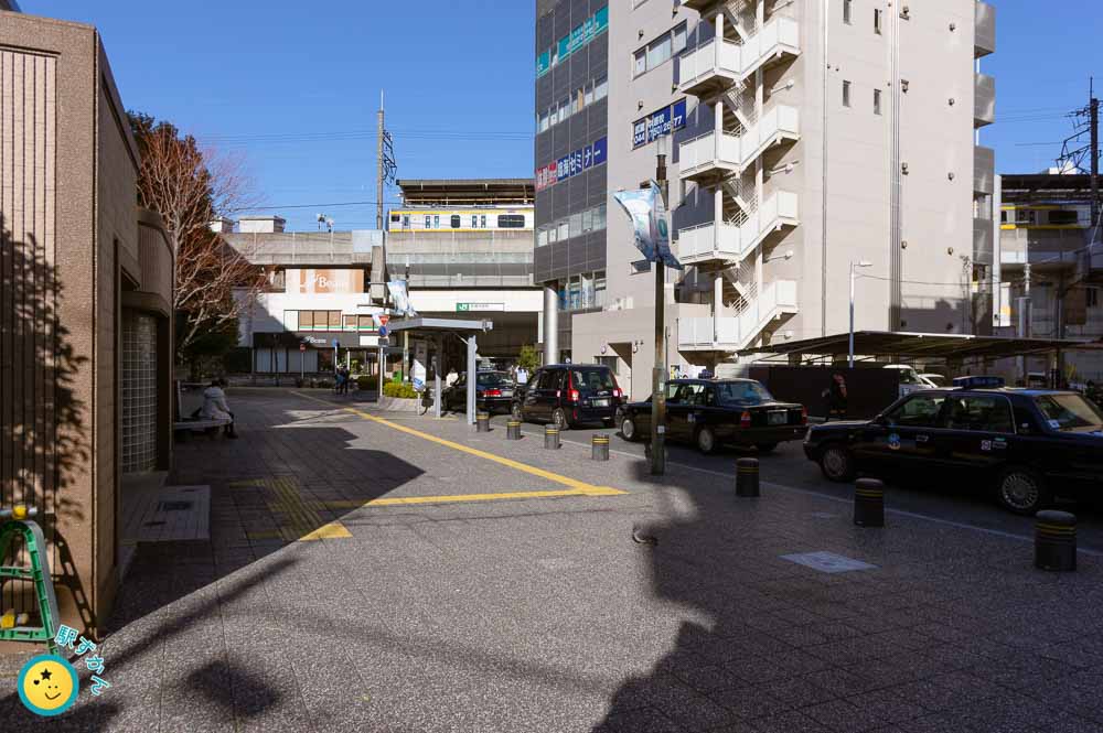 南武線と武蔵中原駅タクシー乗り場