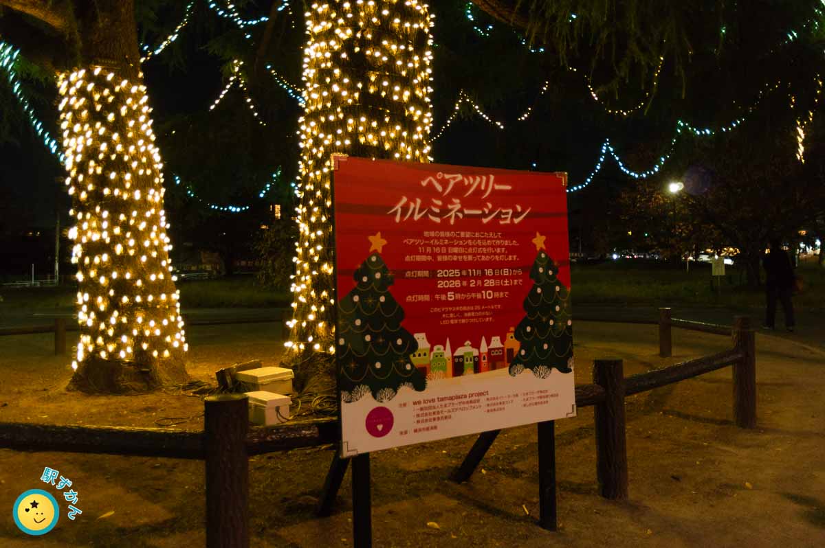 美しが丘公園ペアツリーイルミネーション