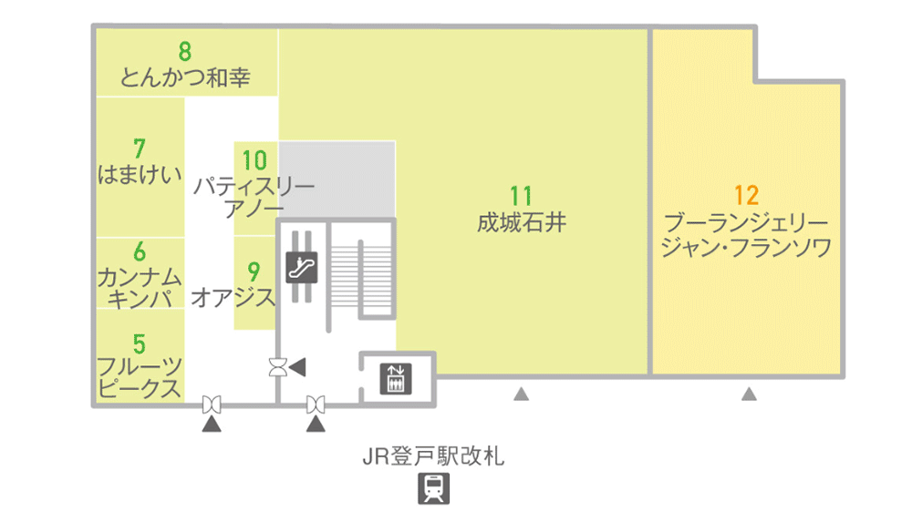 ビーンズ登戸２階フロアマップ