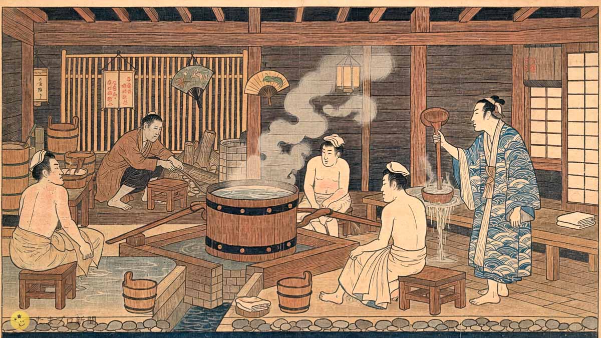 江戸時代の銭湯の想像図