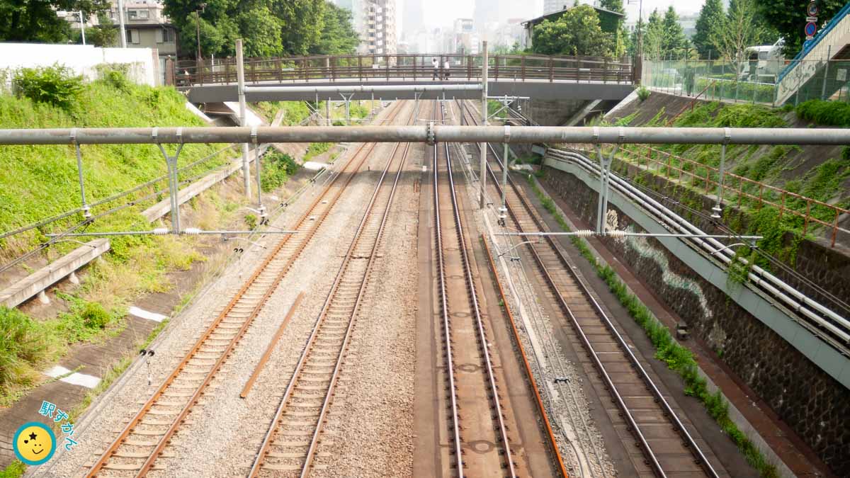 原宿を通るレール
