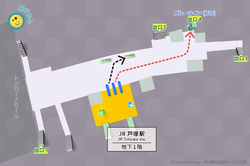 駅構内図ガイド、2026上半期1位のJR戸塚駅構内図