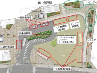 登戸駅ロータリー完成マップ