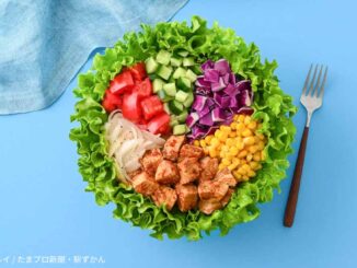 BBQチキンと彩り夏野菜のサラダ