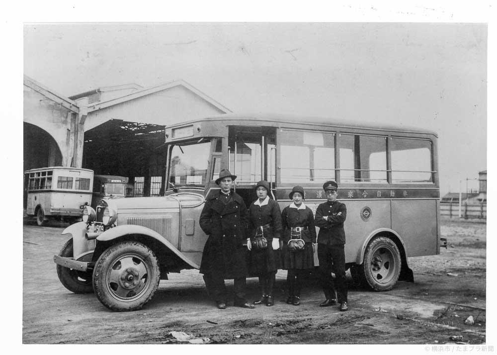 1928年バス開業、撮影は1933年浅間町車庫